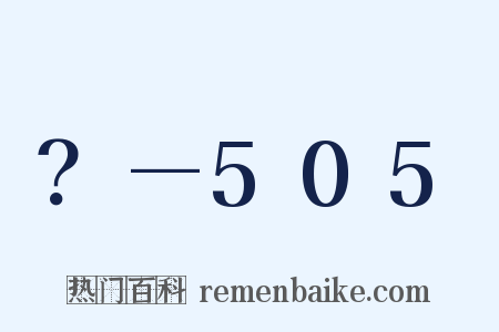 ？—505是什么意思的图片